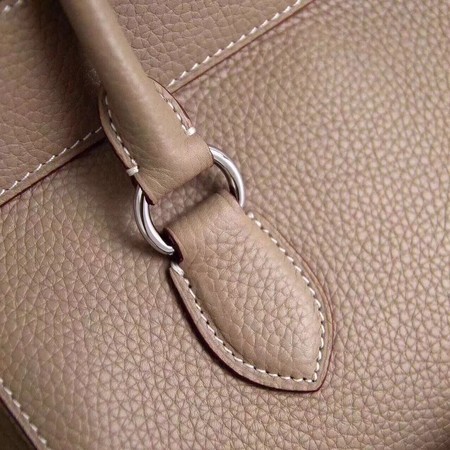 Hermes Toolbox Togo Bag Original Leather 3259 Light Grey