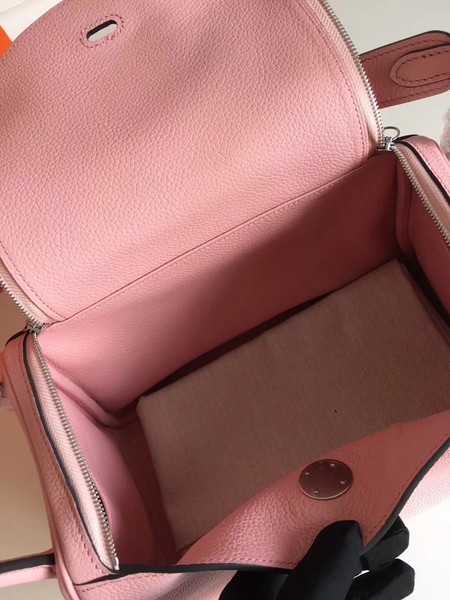 Hermes Lindy Original Togo Leather Bag 5086 Pink