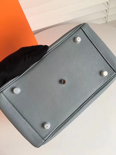 Hermes Lindy Original Togo Leather Bag 5086 Skyblue