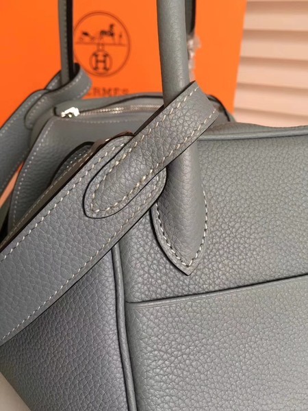Hermes Lindy Original Togo Leather Bag 5086 Skyblue