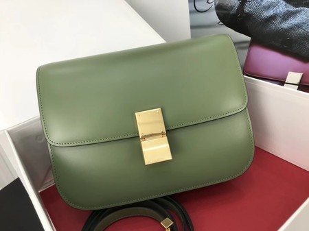 Celine Classic Box Flap Bag Original Calfskin Leather 3378 Green