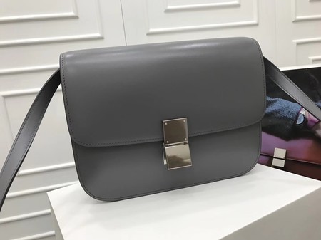 Celine Classic Box Flap Bag Original Calfskin Leather 3378 Grey