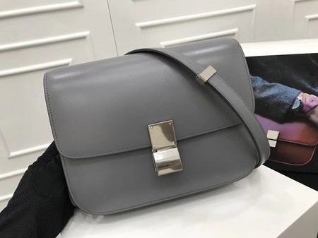 Celine Classic Box Flap Bag Original Calfskin Leather 3378 Grey