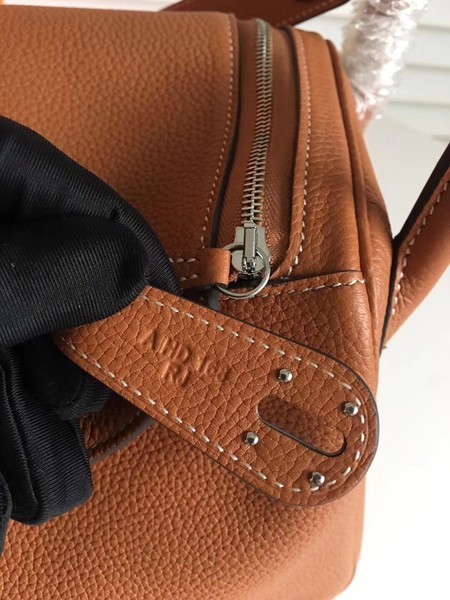Hermes Lindy Original Togo Leather Bag 5086 Brown