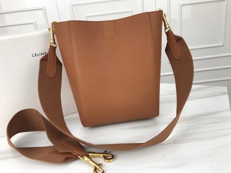 Celine Cabas Phantom Bags Original Calfskin Leather 3370 Brown