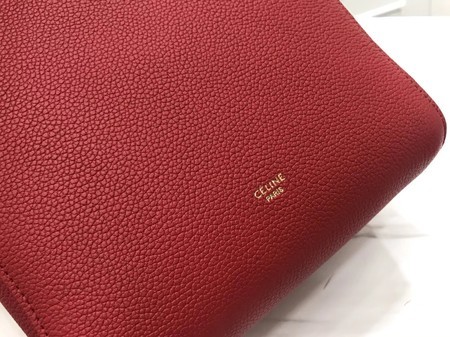 Celine Cabas Phantom Bags Original Calfskin Leather 3370 Red