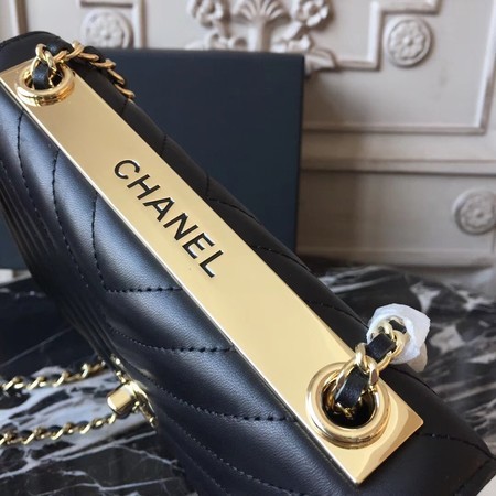 Chanel WOC Original Sheepskin Leather Shoulder Bag 33814 Black