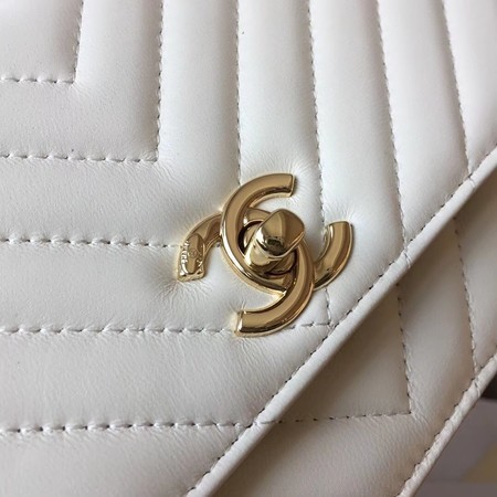 Chanel WOC Original Sheepskin Leather Shoulder Bag 33814 Offwhite