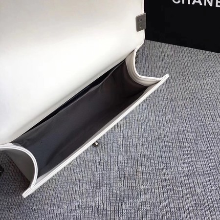 Chanel LE BOY Shoulder Bag Sheepskin Leather A67086 white