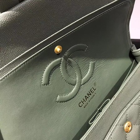 Chanel Flap Shoulder Bag Original Caviar Leather CF1112 green
