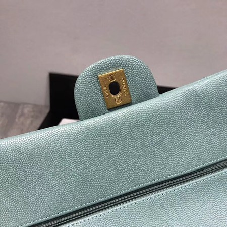 Chanel Flap Shoulder Bag Original Caviar Leather CF1112 light green