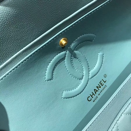 Chanel Flap Shoulder Bag Original Caviar Leather CF1112 light green
