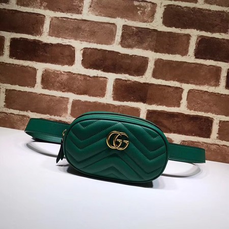 Gucci GG Marmont Leather waist pack 476434 green