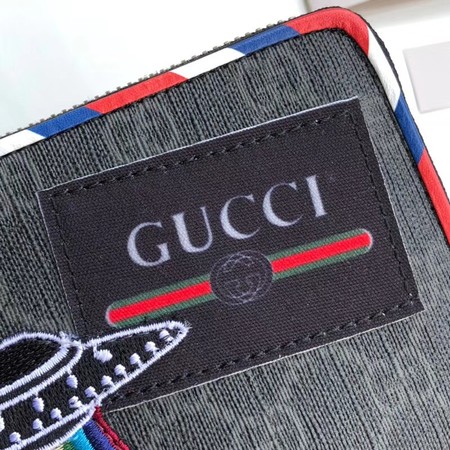 Gucci Calfskin Leather Wallet 496342 Black