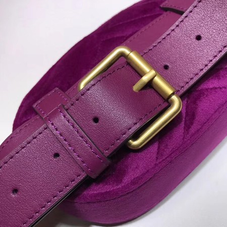Gucci GG Marmont Velvet waist pack 476434 purple