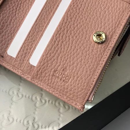 Gucci Calfskin Leather Wallet 474747 pink