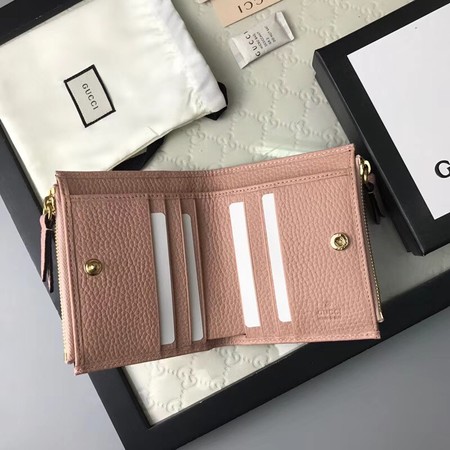 Gucci Calfskin Leather Wallet 474747 pink