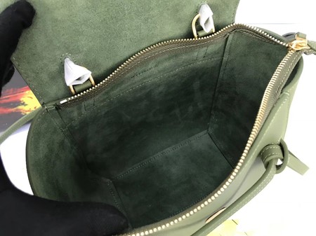 Celine Small Belt nano Bag Original Leather 98310 green