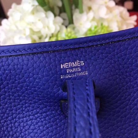 Hermes Evelyne mini 17cm Messenger Bag Original Calf Leather H1187 Blue
