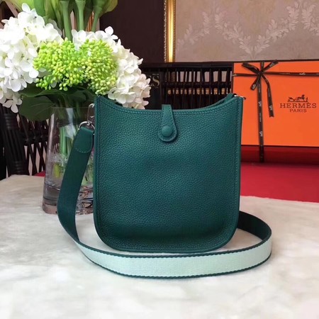 Hermes Evelyne mini 17cm Messenger Bag Original Calf Leather H1187 Green