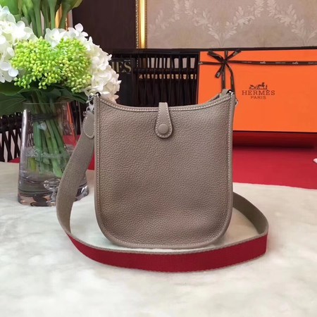 Hermes Evelyne mini 17cm Messenger Bag Original Calf Leather H1187 Light grey