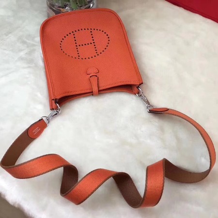 Hermes Evelyne mini 17cm Messenger Bag Original Calf Leather H1187 Orange
