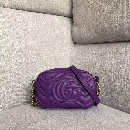 Gucci GG Marmont Matelasse mini Bag 448065 purple