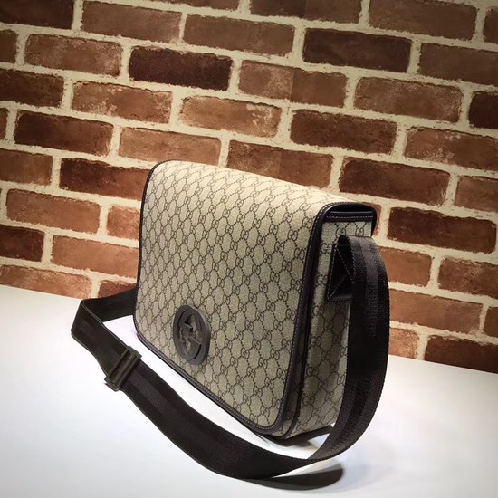 Gucci PVC GG Canvas Messenger Bag 222291 Brown