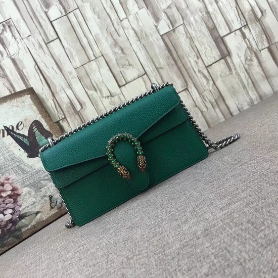 Gucci Dionysus Blooms Leather Shoulder Bag 499623 green