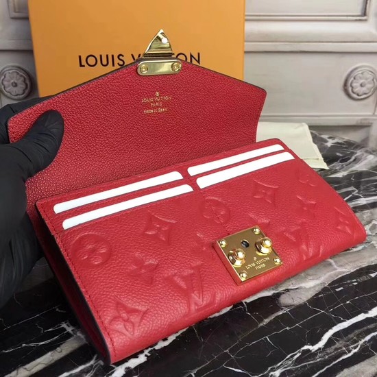 Louis Vuitton Original Monogram Empreinte Metis Wallet 62459 red
