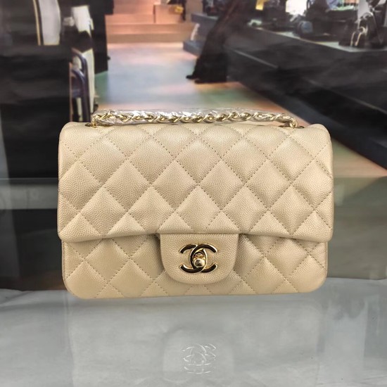 Chanel Original Caviar Leather Flap cross-body bag CF1116 gold Gold chain