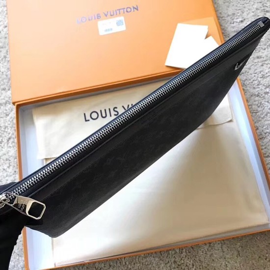 Louis Vuitton Monogram Canvas Clutch Bag POCHETTE APOLLO 61692 black