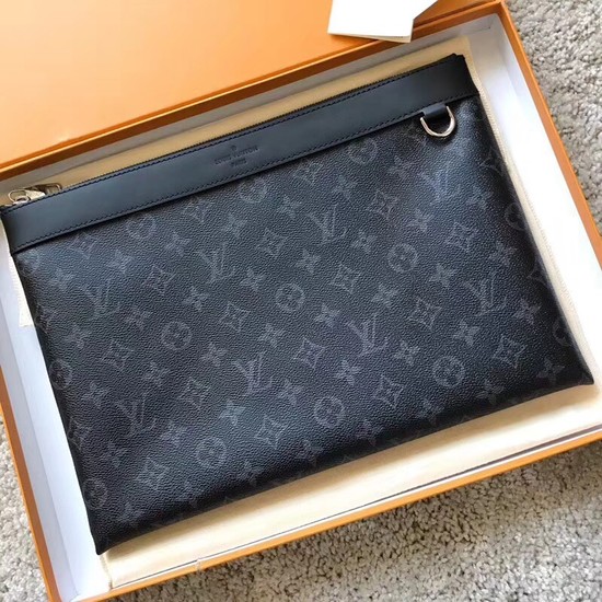 Louis Vuitton Monogram Canvas Clutch Bag POCHETTE APOLLO 61692 black