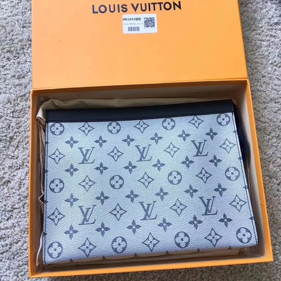 Louis Vuitton Monogram Canvas Clutch Bag POCHETTE APOLLO A61692 Silver