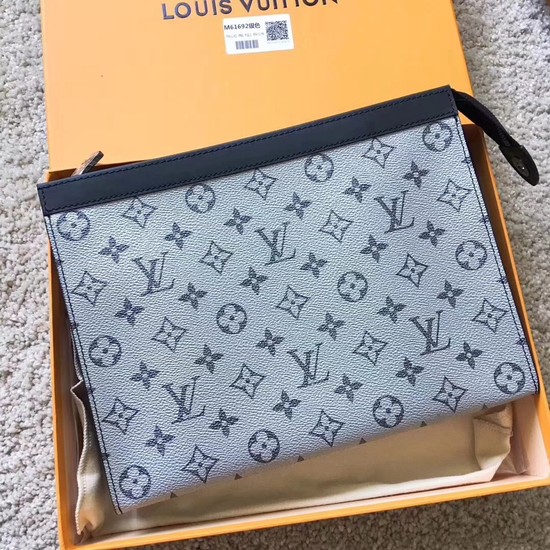 Louis Vuitton Monogram Canvas Clutch Bag POCHETTE APOLLO A61692 Silver