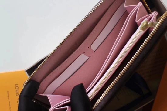 Louis Vuitton Monogram Canvas Zippy Wallet 41895 pink