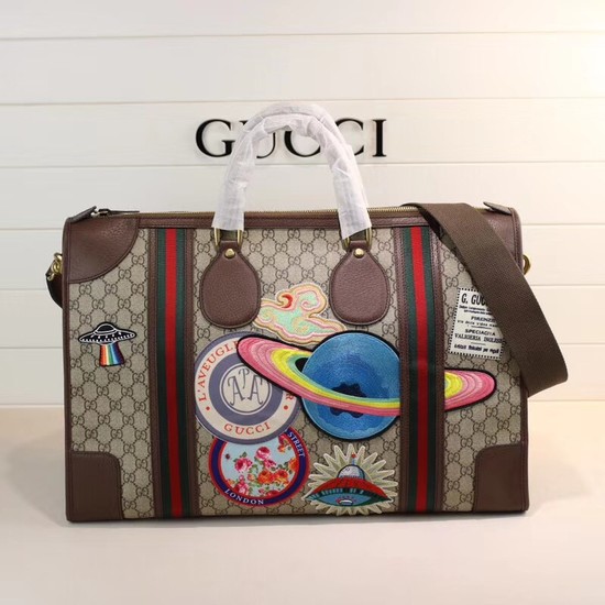 Gucci Courrier soft GG Supreme duffle bag 459291 brown