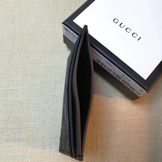 Gucci Signature leather card case 233168 black