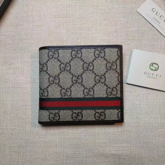 Gucci print GG Supreme wallet 138042 Chocolates