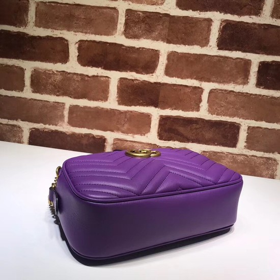 Gucci GG Marmont Matelasse Shoulder Bag 447632 purple