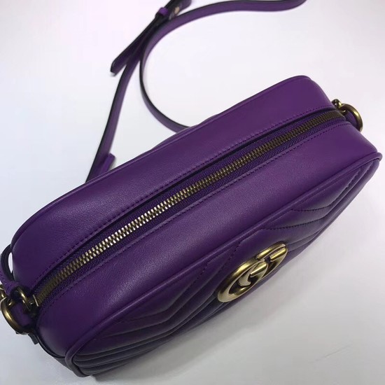 Gucci GG Marmont Matelasse Shoulder Bag 447632 purple