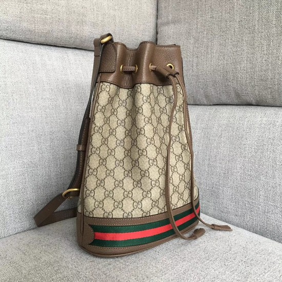 Gucci GG Supreme Canvas Shoulder Bag 504441 brown
