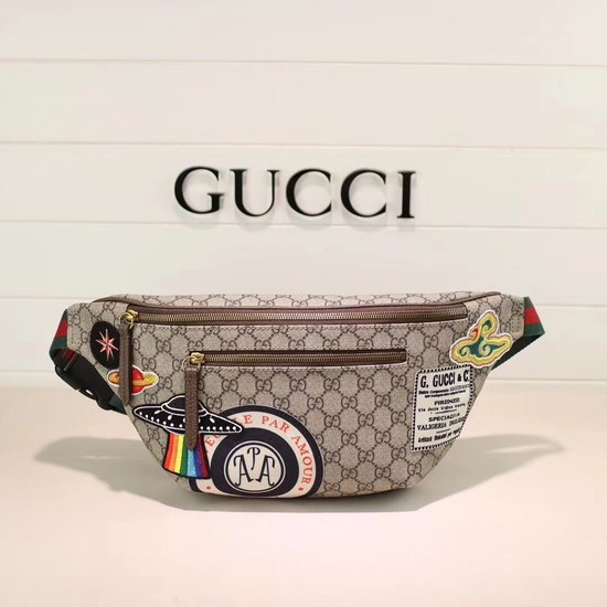 Gucci Night Courrier soft GG Supreme belt bag 529711 brown