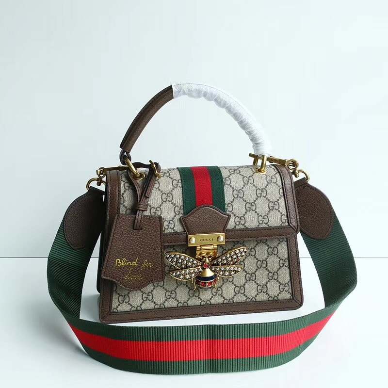 Gucci Queen Margaret GG small top handle bag 476541 brown