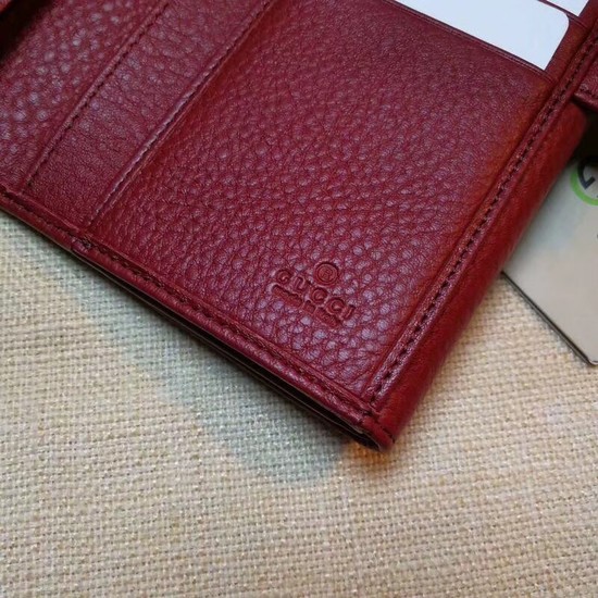 Gucci Calf leather Wallet 337335 red