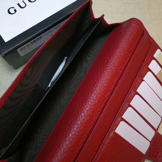 Gucci Calf leather Wallet 337335 red