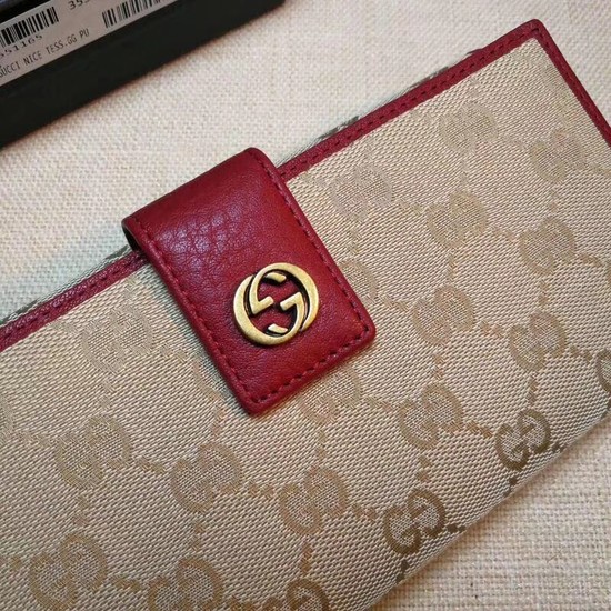 Gucci Calf leather Wallet A337335 red