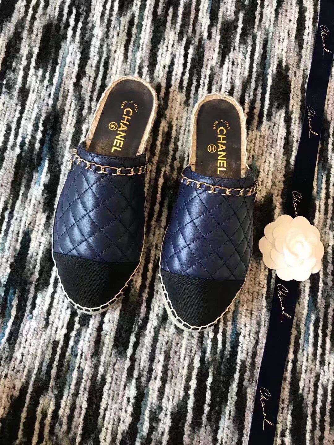 Chanel Slippers CH2336LRF dark blue