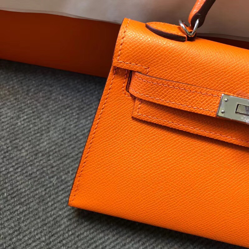 Hermes Kelly Tote Bag Original epsom  Leather KL20 Orange