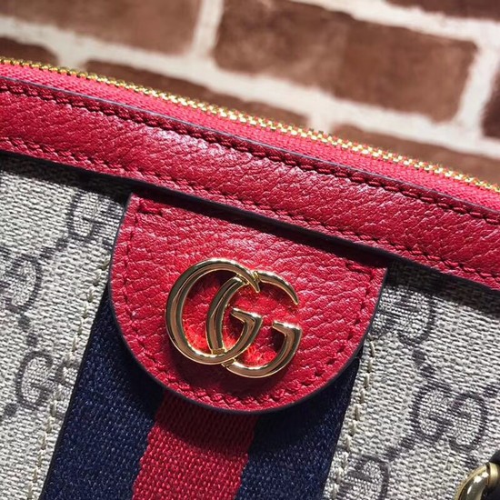 Gucci Ophidia GG medium top handle bag 524533 red